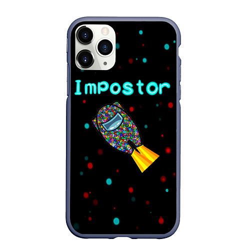 Чехол iPhone 11 Pro матовый Impostor / 3D-Серый – фото 1