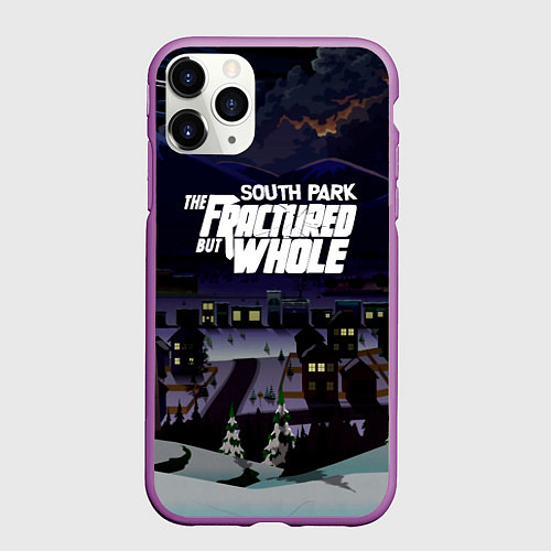 Чехол iPhone 11 Pro матовый Южный Парк South Park / 3D-Фиолетовый – фото 1