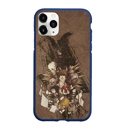 Чехол iPhone 11 Pro матовый Death Note / 3D-Тёмно-синий – фото 1