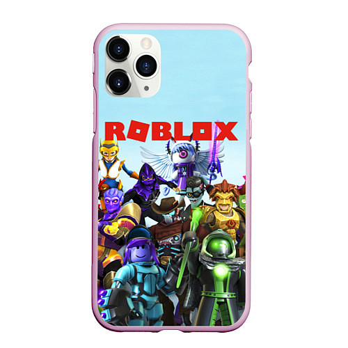 Чехол iPhone 11 Pro матовый ROBLOX / 3D-Розовый – фото 1