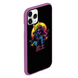 Чехол iPhone 11 Pro матовый Cyber Samurai, цвет: 3D-фиолетовый — фото 2