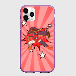 Чехол iPhone 11 Pro матовый Megumin Dabbing, цвет: 3D-фиолетовый
