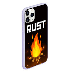 Чехол iPhone 11 Pro матовый RUST, цвет: 3D-светло-сиреневый — фото 2