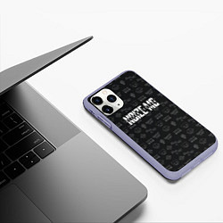 Чехол iPhone 11 Pro матовый Noize MC, цвет: 3D-светло-сиреневый — фото 2
