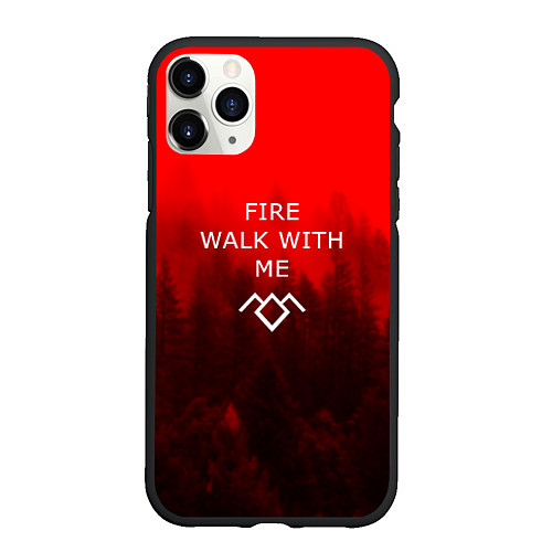 Чехол iPhone 11 Pro матовый Twin Peaks / 3D-Черный – фото 1