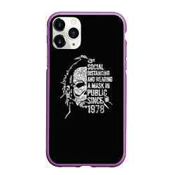 Чехол iPhone 11 Pro матовый Michael Myers, цвет: 3D-фиолетовый