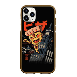 Чехол iPhone 11 Pro матовый Pizza Kong, цвет: 3D-коричневый