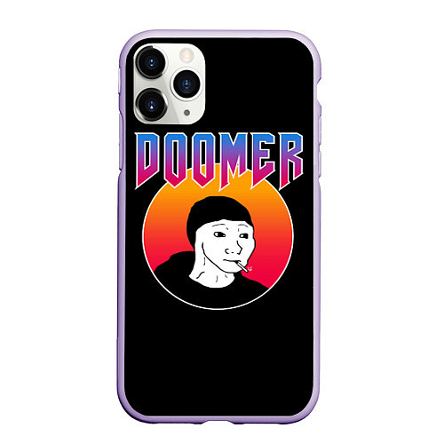 Чехол iPhone 11 Pro матовый Doomer / 3D-Светло-сиреневый – фото 1