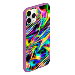 Чехол iPhone 11 Pro матовый Космическая хризонтема, цвет: 3D-фиолетовый — фото 2