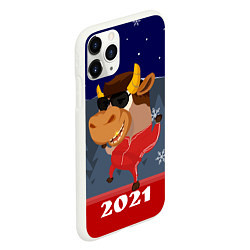 Чехол iPhone 11 Pro матовый Бычара 2021, цвет: 3D-белый — фото 2