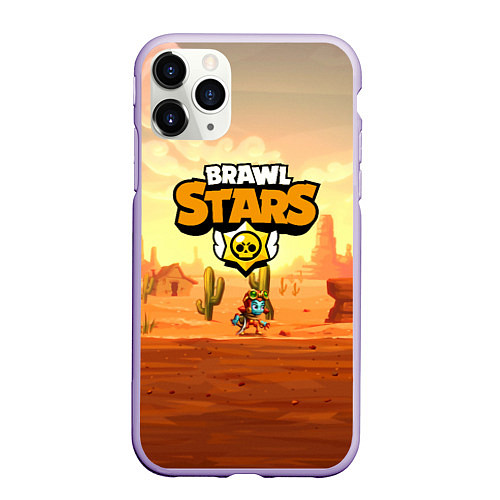 Чехол iPhone 11 Pro матовый Brawl Stars / 3D-Светло-сиреневый – фото 1