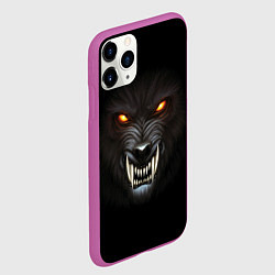 Чехол iPhone 11 Pro матовый Злой Волк, цвет: 3D-фиолетовый — фото 2