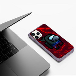 Чехол iPhone 11 Pro матовый AMONG US - BRAWL STARS CROW, цвет: 3D-серый — фото 2