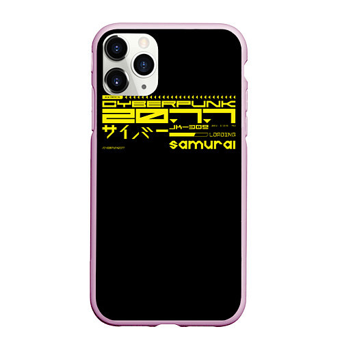 Чехол iPhone 11 Pro матовый Cyberpunk 2077 / 3D-Розовый – фото 1