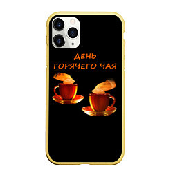 Чехол iPhone 11 Pro матовый День горячего чая, цвет: 3D-желтый