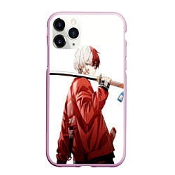 Чехол iPhone 11 Pro матовый Шото Тодороки, цвет: 3D-розовый
