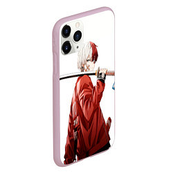 Чехол iPhone 11 Pro матовый Шото Тодороки, цвет: 3D-розовый — фото 2