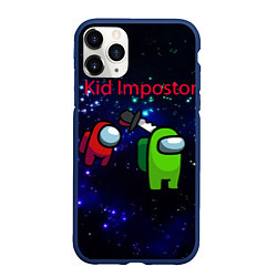 Чехол iPhone 11 Pro матовый Among us Impostor, цвет: 3D-тёмно-синий