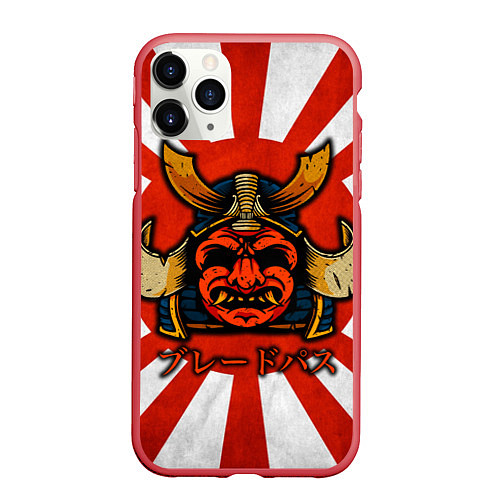 Чехол iPhone 11 Pro матовый Sun samurai / 3D-Красный – фото 1