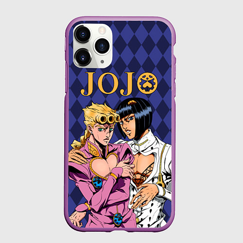 Чехол iPhone 11 Pro матовый JOJO / 3D-Фиолетовый – фото 1
