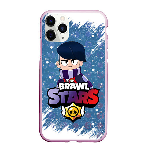 Чехол iPhone 11 Pro матовый Brawl Stars Edgar / 3D-Розовый – фото 1