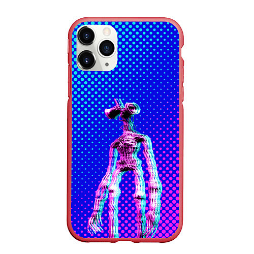 Чехол iPhone 11 Pro матовый Siren Head - Helloween / 3D-Красный – фото 1