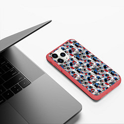 Чехол iPhone 11 Pro матовый Коронавирус, цвет: 3D-красный — фото 2