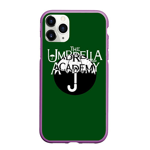 Чехол iPhone 11 Pro матовый Umbrella academy / 3D-Фиолетовый – фото 1