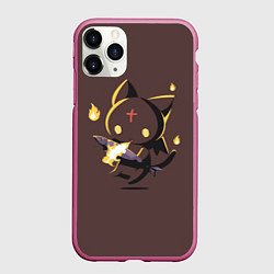 Чехол iPhone 11 Pro матовый Чомусуке, цвет: 3D-малиновый