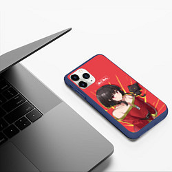 Чехол iPhone 11 Pro матовый Megumin, цвет: 3D-тёмно-синий — фото 2
