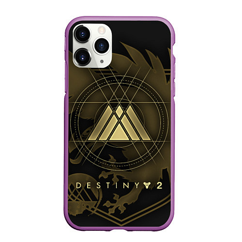 Чехол iPhone 11 Pro матовый DESTINY, WARLOCK / 3D-Фиолетовый – фото 1