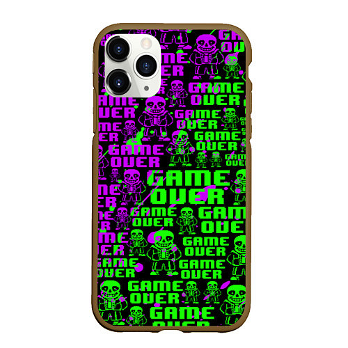 Чехол iPhone 11 Pro матовый UNDERTALE / 3D-Коричневый – фото 1