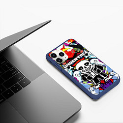 Чехол iPhone 11 Pro матовый UNDERTALE, цвет: 3D-тёмно-синий — фото 2