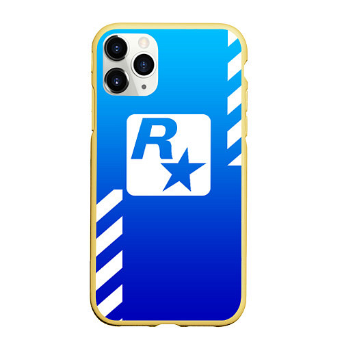 Чехол iPhone 11 Pro матовый ROCKSTAR GAME / 3D-Желтый – фото 1