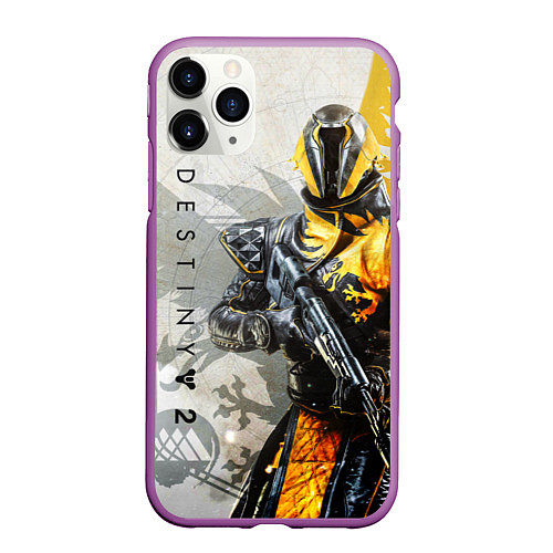 Чехол iPhone 11 Pro матовый DESTINY, WARLOCK / 3D-Фиолетовый – фото 1