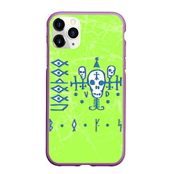 Чехол iPhone 11 Pro матовый Voodoo Boys Gang CP 2077, цвет: 3D-фиолетовый