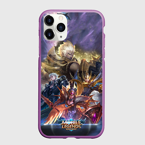Чехол iPhone 11 Pro матовый Mobile Legends Bang Bang / 3D-Фиолетовый – фото 1