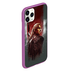 Чехол iPhone 11 Pro матовый The Wticher 3D, цвет: 3D-фиолетовый — фото 2