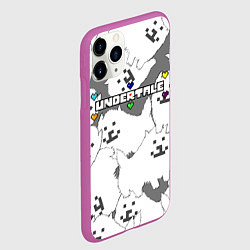 Чехол iPhone 11 Pro матовый Undertale, цвет: 3D-фиолетовый — фото 2