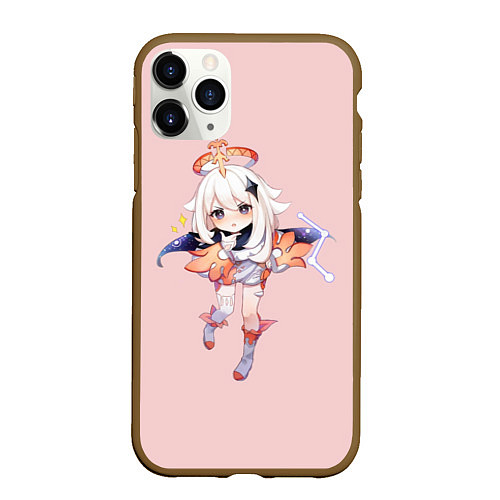 Чехол iPhone 11 Pro матовый Paimon / 3D-Коричневый – фото 1