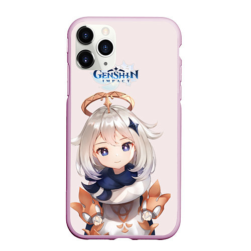 Чехол iPhone 11 Pro матовый Paimon / 3D-Розовый – фото 1