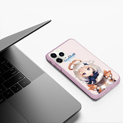 Чехол iPhone 11 Pro матовый Paimon, цвет: 3D-розовый — фото 2