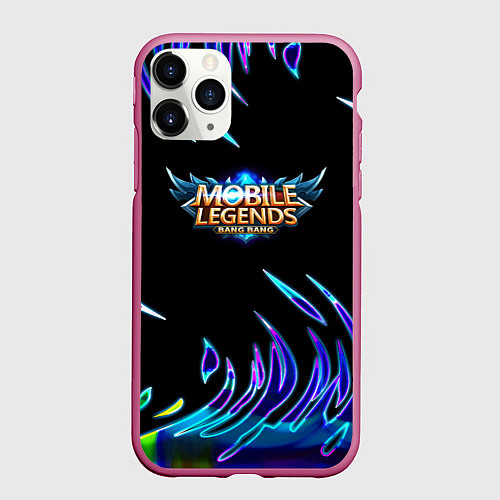 Чехол iPhone 11 Pro матовый Mobile Legends: Bang Bang / 3D-Малиновый – фото 1