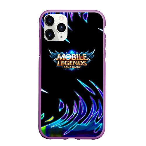 Чехол iPhone 11 Pro матовый Mobile Legends: Bang Bang / 3D-Фиолетовый – фото 1