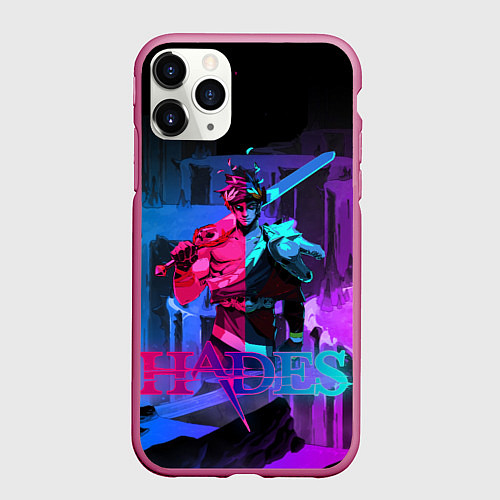 Чехол iPhone 11 Pro матовый Hades Game / 3D-Малиновый – фото 1