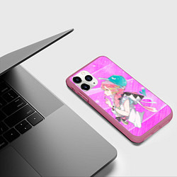 Чехол iPhone 11 Pro матовый Мицури Канродзи, цвет: 3D-малиновый — фото 2