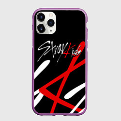 Чехол iPhone 11 Pro матовый STRAY KIDS, цвет: 3D-фиолетовый