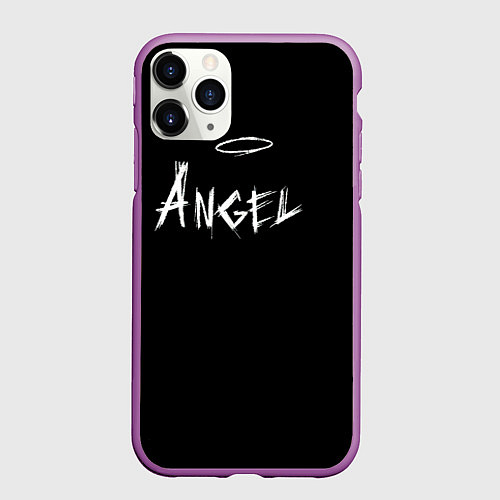 Чехол iPhone 11 Pro матовый ANGEL / 3D-Фиолетовый – фото 1