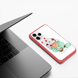 Чехол iPhone 11 Pro матовый Гномик, цвет: 3D-красный — фото 2