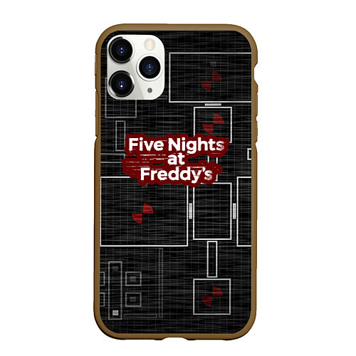 Чехол iPhone 11 Pro матовый Five Nights At Freddy / 3D-Коричневый – фото 1
